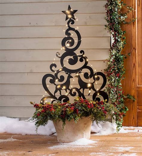 metal houses christmas decorations|metal exterior house decorations.